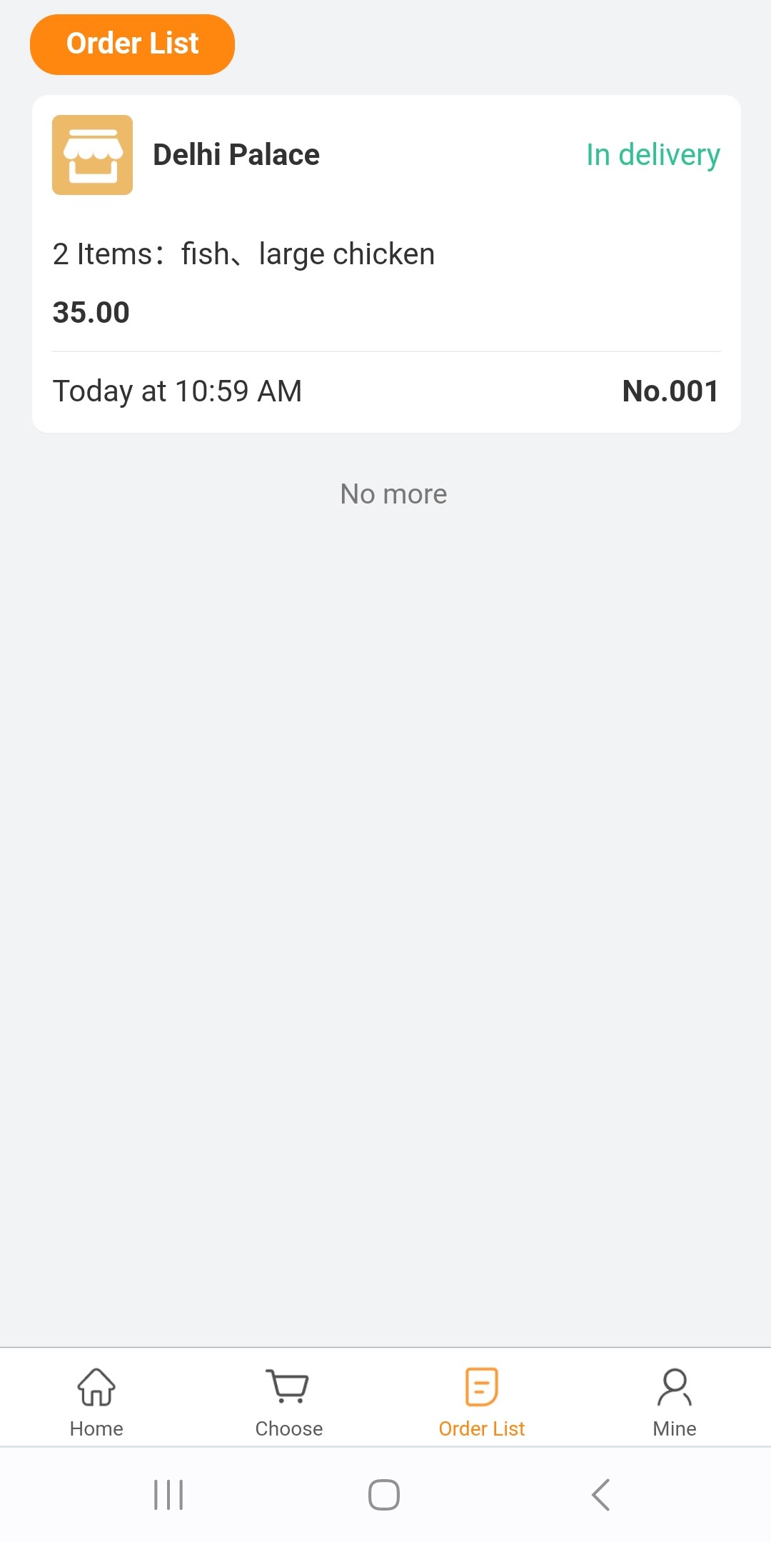 Customer tracking their order on their phone