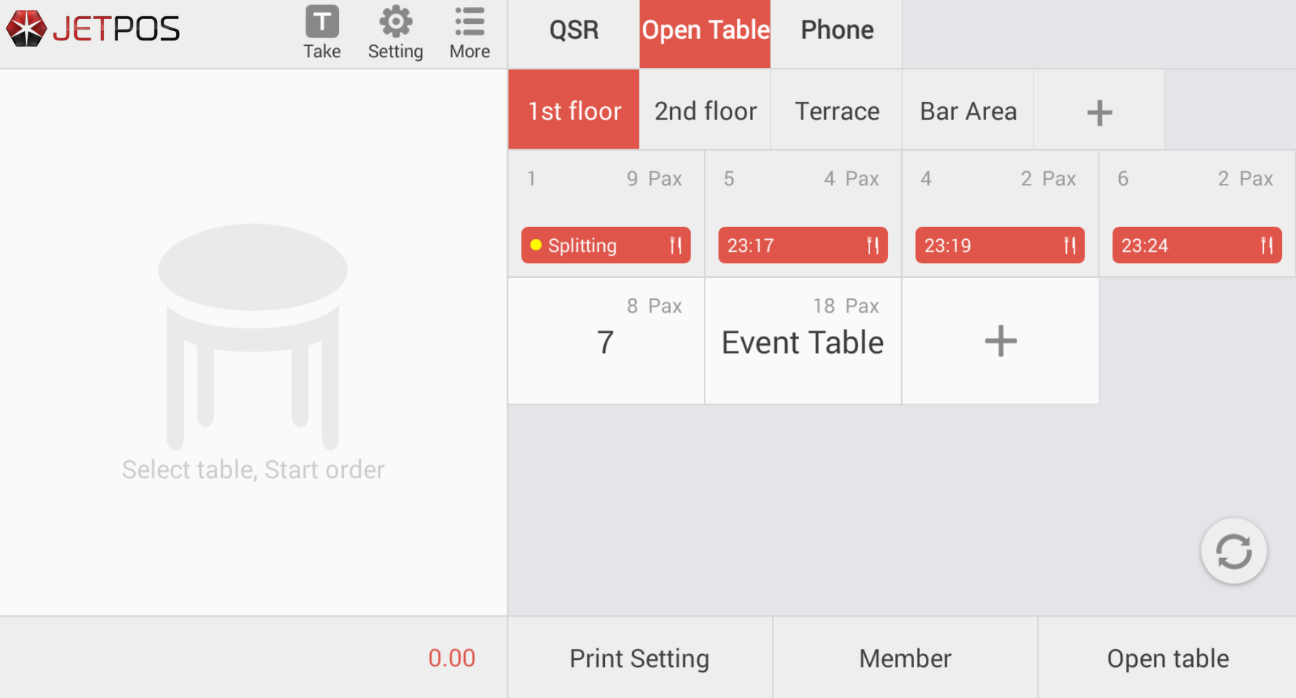 JET Resto floor plan editor