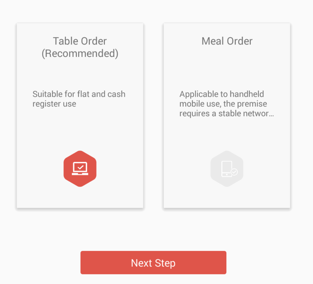 JET mobile service — table order or meal order